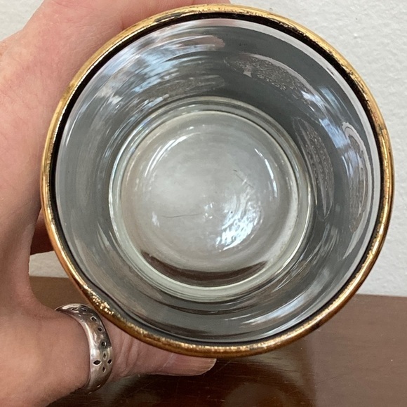 Price drop Vintage Libbey Glass Barware black/gold seal coins emblem design - Picture 5 of 7